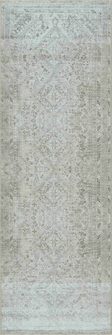 Barny Cream & Sage Washable 7ft Runner Rug