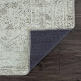 Barny Cream & Sage Washable 7ft Runner Rug