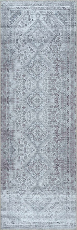 Barny Gray Washable 7ft Runner Rug