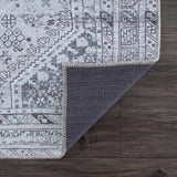 Barny Gray Washable 7ft Runner Rug