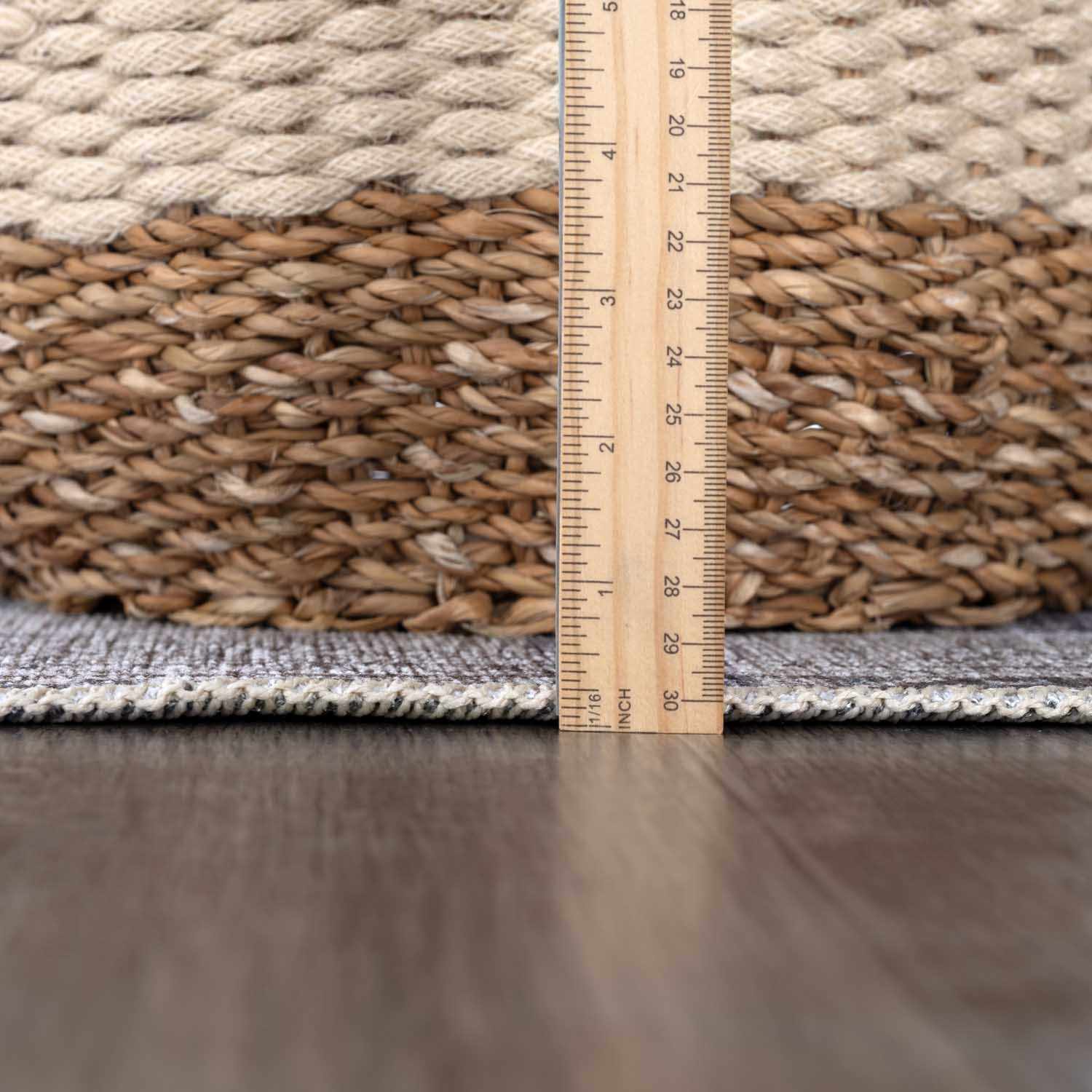 Barny Gray Washable 7ft Runner Rug