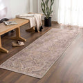 Barny Brown Washable 7ft Runner Rug