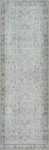 Haile Cream & Green Washable Runner Rug