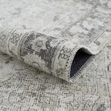 Haile Cream & Green Washable Runner Rug