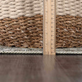 Haile Cream & Green Washable Runner Rug