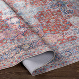 Rust Goma Vintage Washable Runner Rug - Clearance