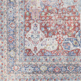 Rust Goma Vintage Washable Runner Rug - Clearance