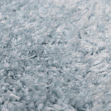 Faina Solid Aqua Shag Rug Washable