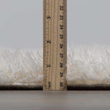 Faina Solid Cream Shag 7ft Rug Washable