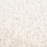 Faina Solid Cream Shag 7ft Rug Washable