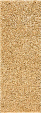 Faina Solid Gold Shag Rug Washable