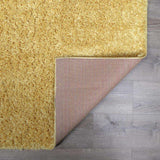 Faina Solid Gold Shag Rug Washable