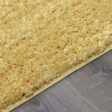 Faina Solid Gold Shag Rug Washable