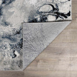 Kirkland Dark Blue Marble Runner Rug