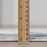 Kirkland Dark Blue Marble Runner Rug