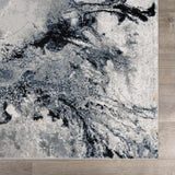 Kirkland Dark Blue Marble Runner Rug