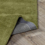 Brockton Solid Wool Sage Green Runner Rug