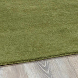 Brockton Solid Wool Sage Green Runner Rug