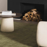 Brockton Solid Wool Sage Green Runner Rug