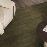 Brockton Solid Wool Sage Green Runner Rug