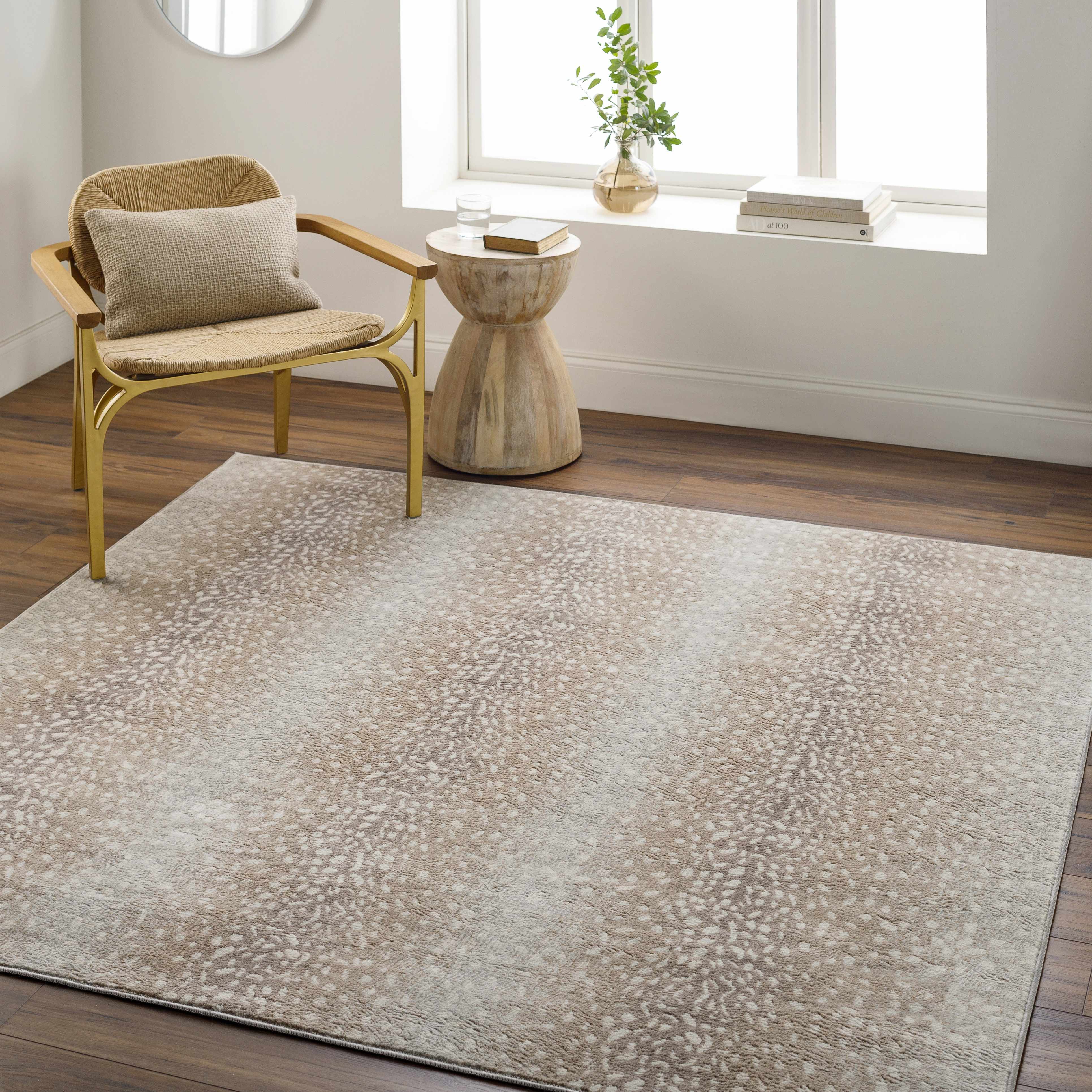 Pointblank Leopard Print Fawn Runner Rug