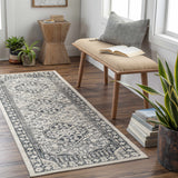 Cabacungan Cream & Gray Washable Runner Rug
