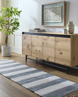 Moby Gray Blue Runner Rug