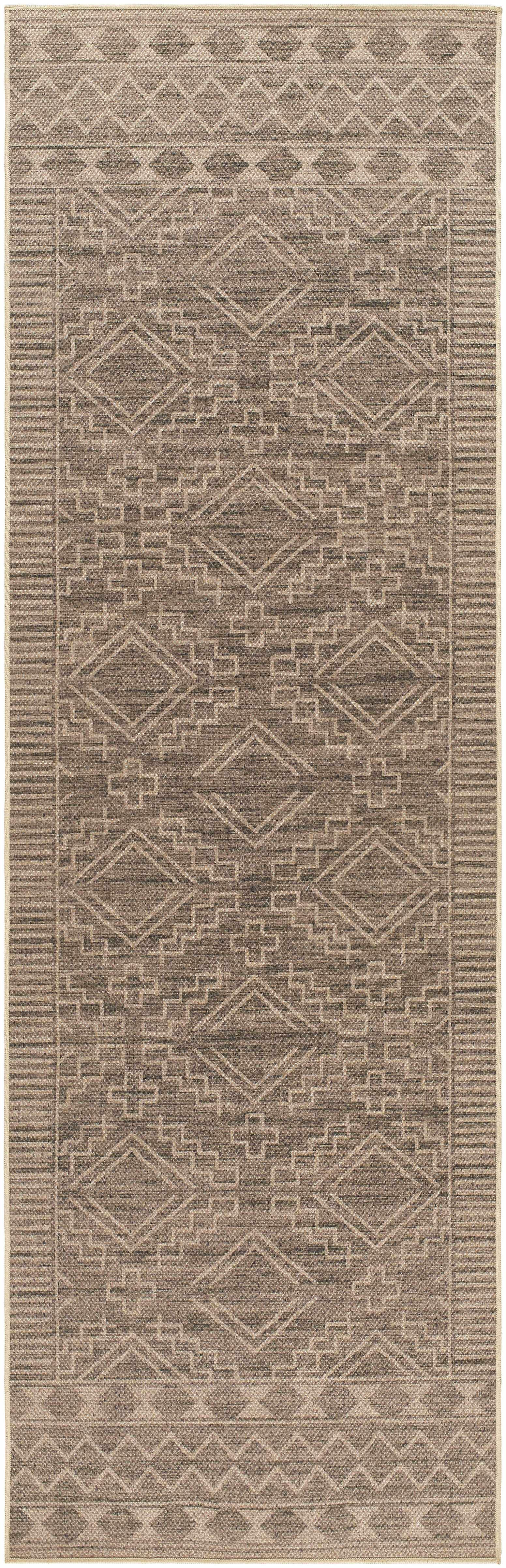 Halle Tan Washable Runner Rug