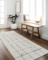 Keanu Black & White Runner Rug - Clearance