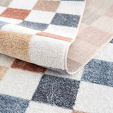 Alie Colorful Checkered Washable Runner Rug