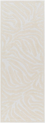 Keto Cream Zebra Print Runner Rug