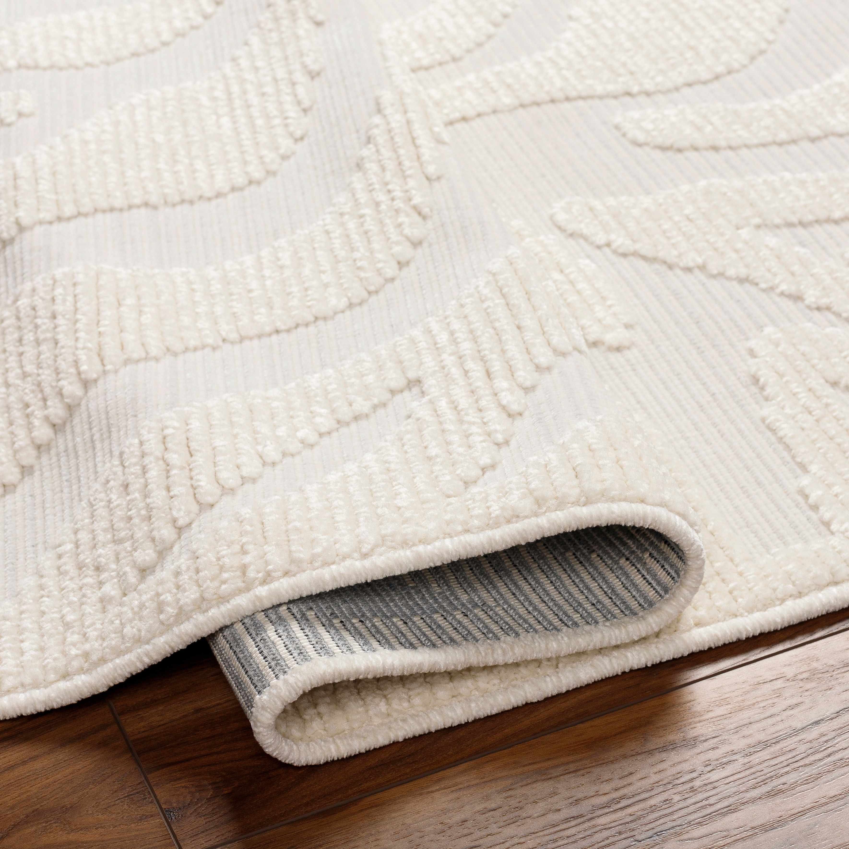 Keto Cream Zebra Print Runner Rug