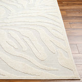 Keto Cream Zebra Print Runner Rug