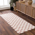 Atira Pink Checkered Runner Rug