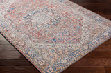 Cream Rust Maribojoc Medallion Washable Runner Rug