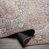 Cream Rust Maribojoc Medallion Washable Runner Rug