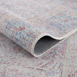 Blush Dare Faded Vintage Washable Runner Rug - Clearance
