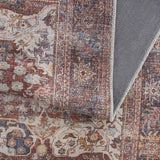 Rust Elki Vintage Medallion Washable Runner Rug - Clearance