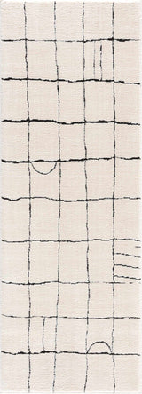 Keanu Black & White Runner Rug - Clearance