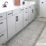 Haile Cream & Green Washable Runner Rug