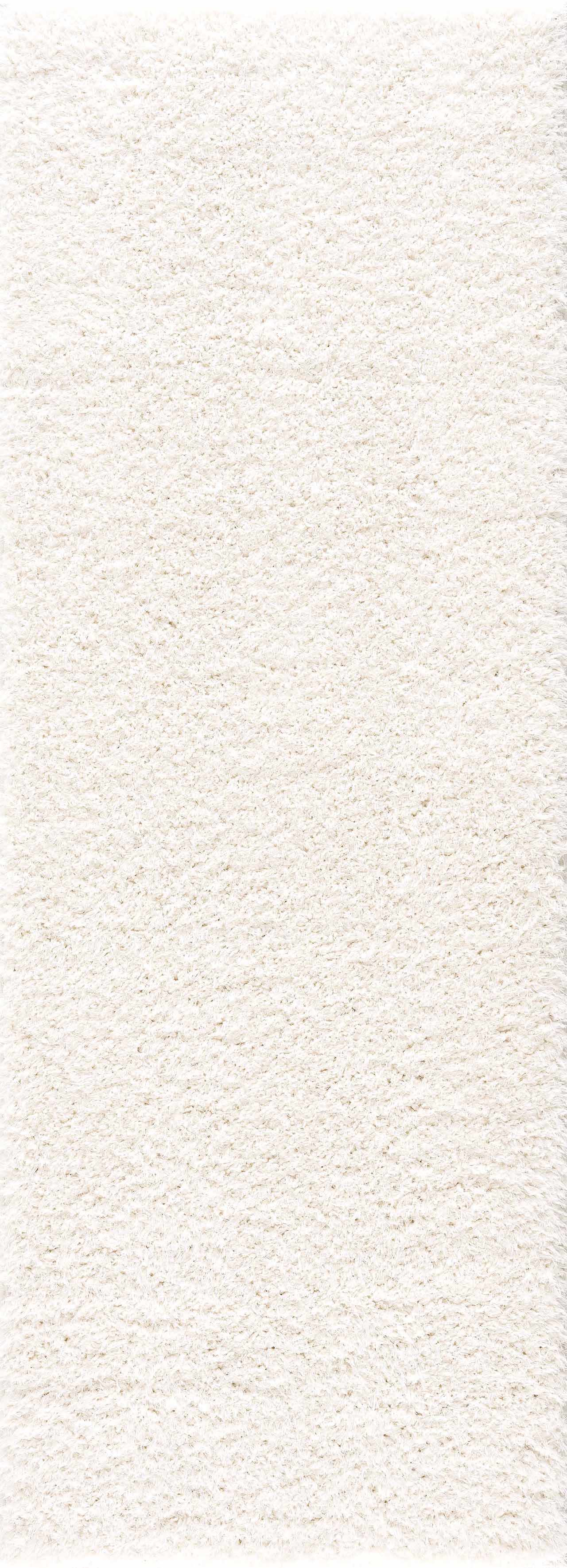 Faina Solid Cream Shag 7ft Rug Washable