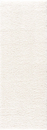 Faina Solid Cream Shag 7ft Rug Washable