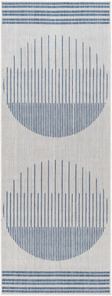 Aviya Blue & Gray Runner Rug