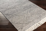 Gray Malilipot Wool Blend Braided Tassel Runner Rug