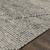 Gray Malilipot Wool Blend Braided Tassel Runner Rug
