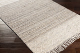 Cream Veruela Wool Blend Braided Tassel Runner Rug