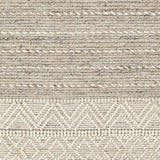 Cream Veruela Wool Blend Braided Tassel Runner Rug