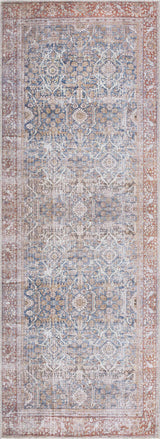Rust Mair Traditional Washable Runner Rug - Clearance