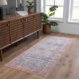 Rust Mair Traditional Washable Runner Rug - Clearance