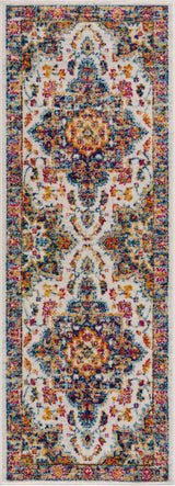 Istanbullu Blue & Orange Runner Rug